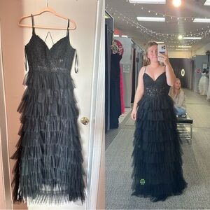 Chic Black Layered Dress